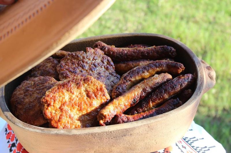 Grilled sausages, which play an important role in Serbian cuisine, are prepared at Serb Fest. (Courtesy of Serb Fest/Kristina Mijatovic)