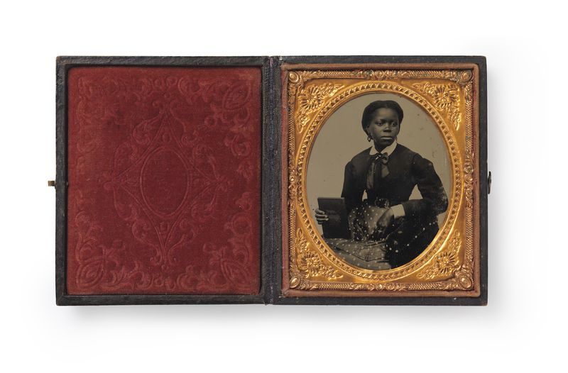 A late 19th century daguerreotype (artist not recorded) is included in the Spelman College Museum of Fine Art exhibition "Black American Portraits."
Photo credit: Spelman College Museum of Fine Arts