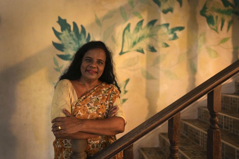 Ajantha Perera, an academic and scientist who was part of the protests, poses for a photo in Colombo, Sri Lanka, Monday, Sept. 16, 2024. (AP Photo/Rajesh Kumar Singh)