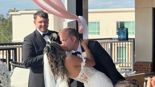 Alexandra Sotelo and Jack Fair married Saturday in a ceremony that almost didn't happen. (Photo Courtesy of Charmain Z. Brackett/Augusta Good News)