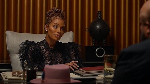 Eva Marcille stars in BET+'s "All the Queen's Men," a drama where she plays Marilyn "Madam" Deville, owner of Eden, a high-end male exotic dancing club. BET+
