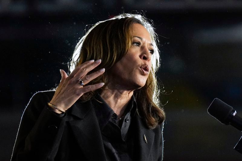 Democratic presidential nominee Vice President Kamala Harris speaks during a campaign event, Friday, Sept. 13, 2024, Wilkes-Barre, Pa. (AP Photo/Jacquelyn Martin)