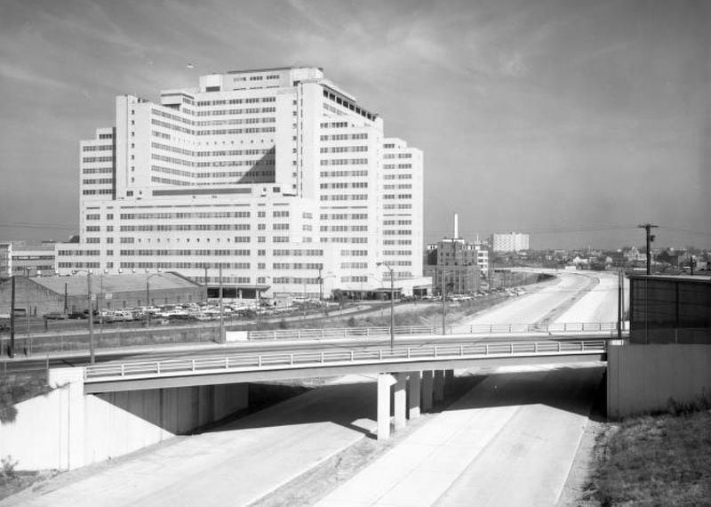 Most abortions in Georgia in the late 1960s and early 1970s were filtered through Atlanta's Grady Memorial Hospital (seen here in 1962), which imposed an unspoken, unofficial quota of six abortion procedures per month, according to Georgia Tech archivist Alex McGee. (Kenneth Rogers / AJC archive at GSU Library AJCN048-027b)