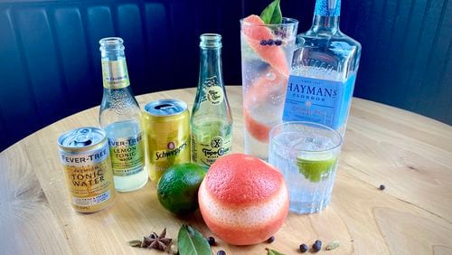 These are some of the tonic waters on the market that can be used in making a summer G&T. (Krista Slater for The Atlanta Journal-Constitution)