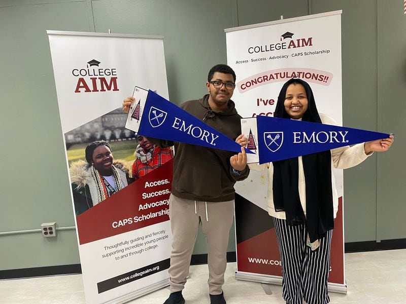 Matthew and Sojat Kedir are seniors at Stone Mountain High School headed to Emory next year. College Aim helped them in their college application process. (Courtesy photo)