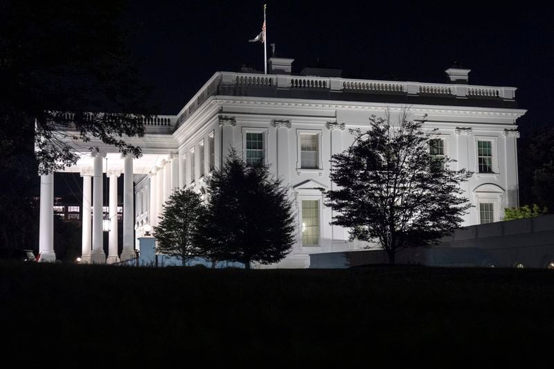 The White House is seen Saturday, July 13, 2024, in Washington. (AP Photo/Mark Schiefelbein)