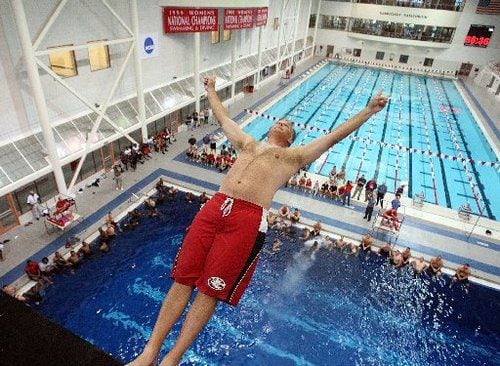 UGA football team hits the pool