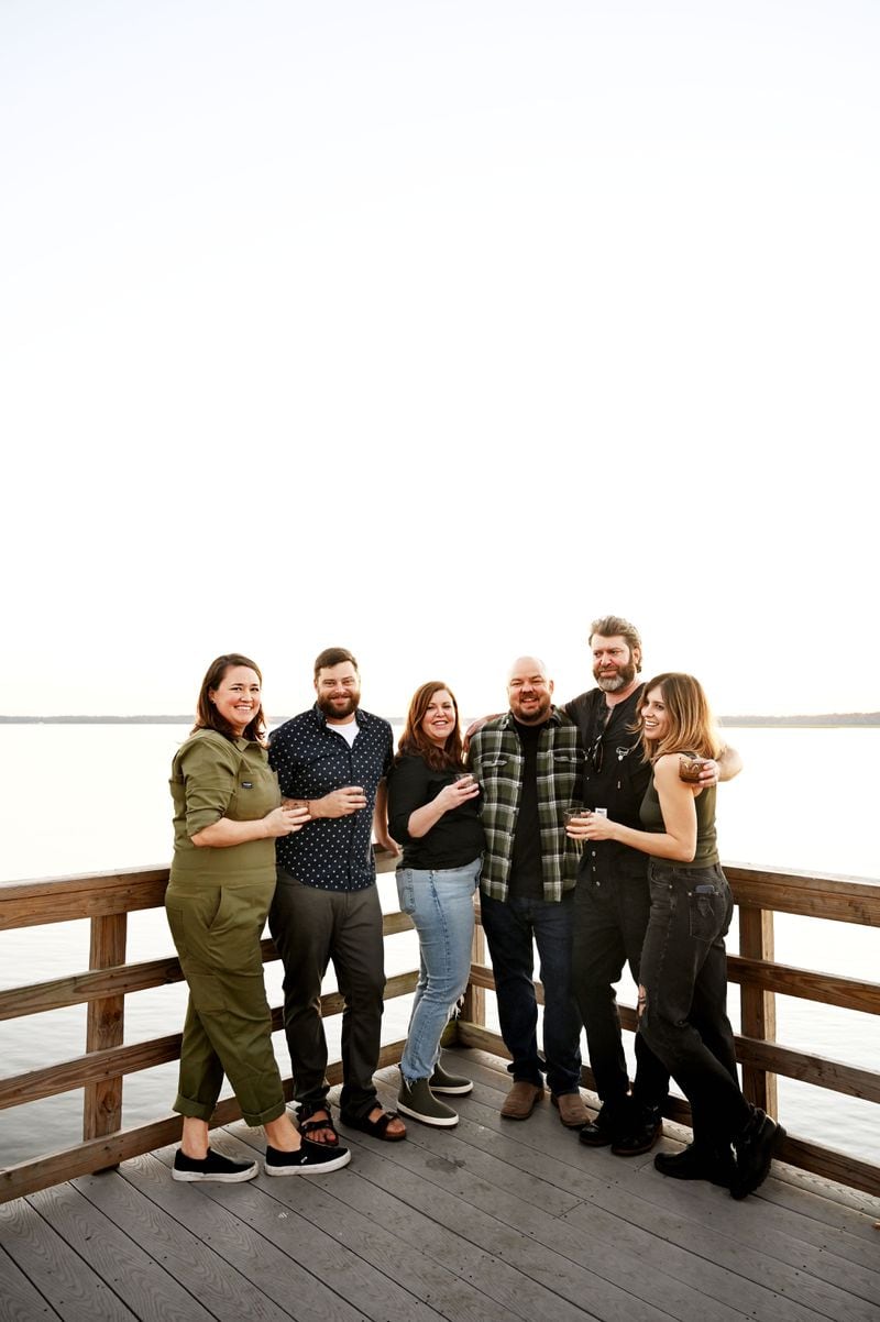 The partnership team at Brochu's Family Tradition is (from left) Georgia Vinzant Baker, Dave Baker, Jessica Kimbrough, Ben Kimbrough, Andrew Brochu and Sophie Brochu. (Courtesy of Robin Elise Maaya/Brochu's Family Tradition)