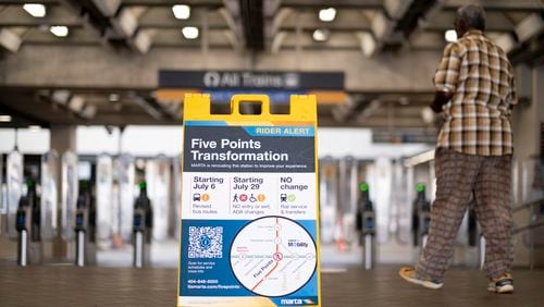 MARTA plans to close pedestrian and bus access to Atlanta's Five Points station next month. Photo by Ben Gray ben@bengray.com