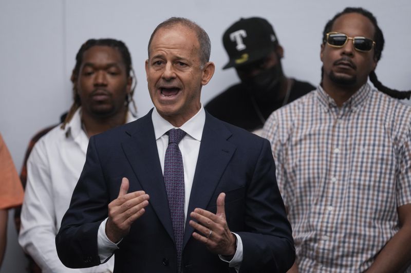 Attorney Jerome Block speaks during a press conference regarding a lawsuit alleging that more than 200 men and women were sexually abused as children while in custody at juvenile detention centers in Illinois, Tuesday, Sept. 24, 2024, in Chicago. (AP Photo/Erin Hooley)