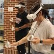 Roughly 400 of Cobb’s math and science teachers were trained to use Prisms VR headsets Monday at Wheeler High School. (Photo Courtesy of Annie Mayne)