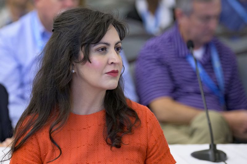 FILE - Montana Secretary of State Christi Jacobsen attends the summer conference of the National Association of Secretaries of State in Baton Rouge, La., July 8, 2022. (AP Photo/Matthew Hinton, File)