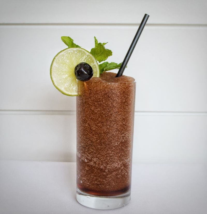  A frozen version of the rum-based classic Cuba Libre at Drift Fish House./Photo credit: Melissa Libby & Associates.