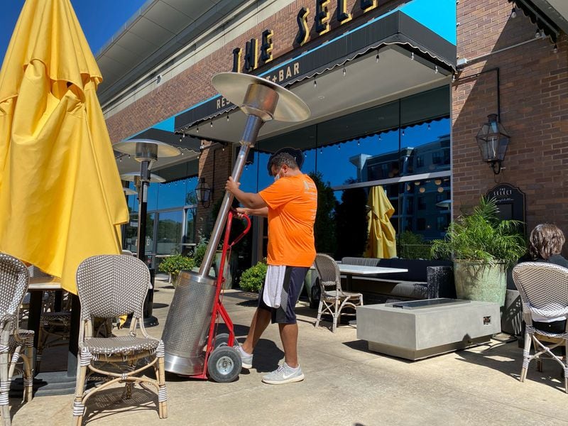 Restaurateur Dave Green purchased $20,000 worth of heaters to winterize the patios at his restaurants, the Select in Sandy Springs and Paces & Vine in Vinings. Courtesy of the Select