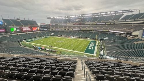 Press view of Lincoln Financial Field. The Falcons (0-1) are set to face the Eagles (1-0) on "Monday Night Football" at Lincoln Financial Field on Monday, Sept. 16, 2024.