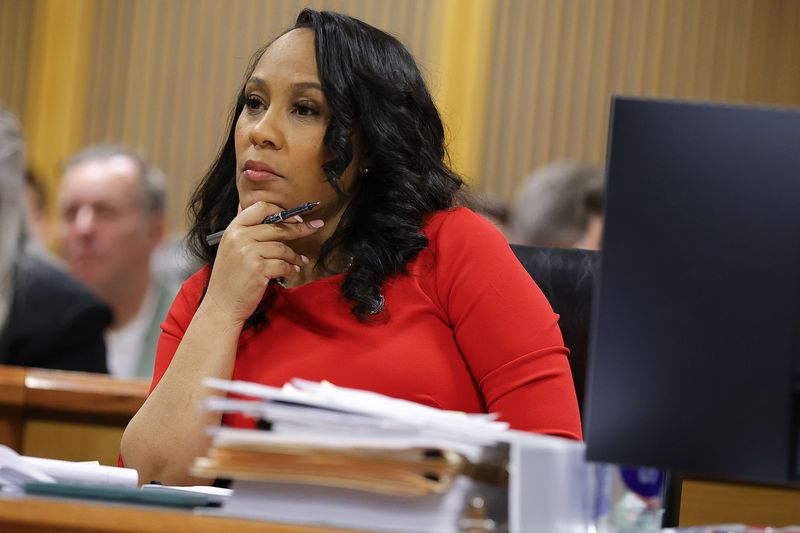 Fulton County District Attorney Fani Willis looks on during a hearing in the case of the State of Georgia v. Donald John Trump at the Fulton County Courthouse on Friday, March 1, 2024, in Atlanta. (Alex Slitz/Pool/Getty Images/TNS)