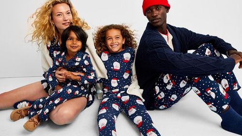 Women's Jammies For Your Families Be Nice I Know Santa Top & Santa  Microfleece Bottoms Pajama Set