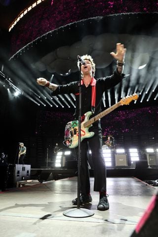 Green Day brought their Saviors Tour to Truist Park on Wednesday, August 28, 2024. Opening acts were Smashing Pumpkins, Rancid, The Linda Lindas and Paradox.. 
Robb Cohen for the Atlanta Journal-Constitution