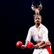 Dancer-choreographer Julio Medina in the "Dance of the Deer," one of the works in his recent evening-length concert titled "return//de vuelta a los ancestros."