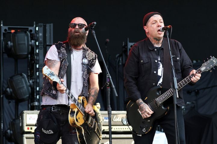 -- Rancid
Green Day brought their Saviors Tour to Truist Park on Wednesday, August 28, 2024. Opening acts were Smashing Pumpkins, Rancid, The Linda Lindas and Paradox.. 
Robb Cohen for the Atlanta Journal-Constitution