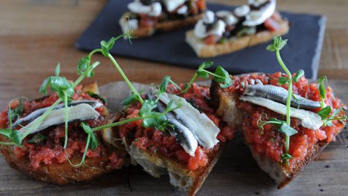 Pan con tomato at Cooks & Soldiers. Credit: Becky Stein.