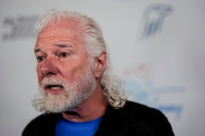 Chuck Leavell arrives at the Fox Theatre in Atlanta for the "Jimmy Carter 100: A Celebration in Song," concert on Tuesday.