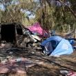 FILE - The site of the Nova music festival where revelers were killed and kidnapped on Oct. 7, 2023, during a cross-border attack by Hamas militants near Kibbitz Reim, southern Israel, Oct. 12. (AP Photo/Ohad Zwigenberg, File)