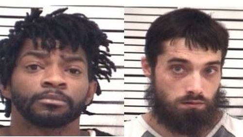 James Dryden, left, and Michael Mancil allegedly planned to overtake a former federal research facility in Alaska. (Credit: Coffee County Sheriff’s Department)