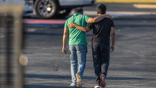 Apalachee High School students returned to the Barrow County campus for the first time Monday, Sept. 23, 2024 after police say a 14-year-old student shot and killed four people at the school on Sept. 4. Barrow County Sheriff Jud Smith called the return “a huge step for us healing” in a briefing with reporters ahead of an open house for students. (John Spink/AJC)