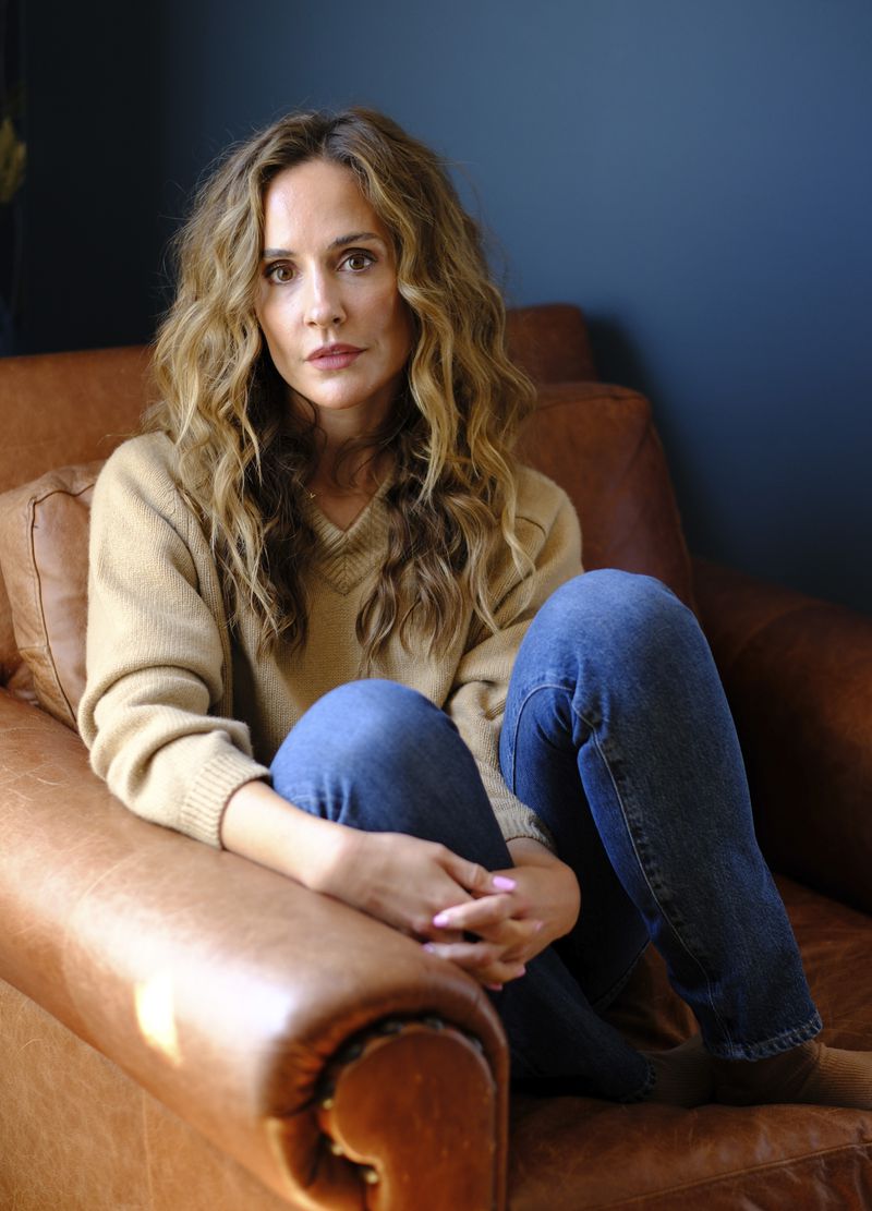 Meaghan Oppenheimer, the creator and showrunner of the Hulu series "Tell Me Lies," poses for a portrait at home, Wednesday, Sept. 11, 2024, in Los Angeles. (AP Photo/Chris Pizzello)