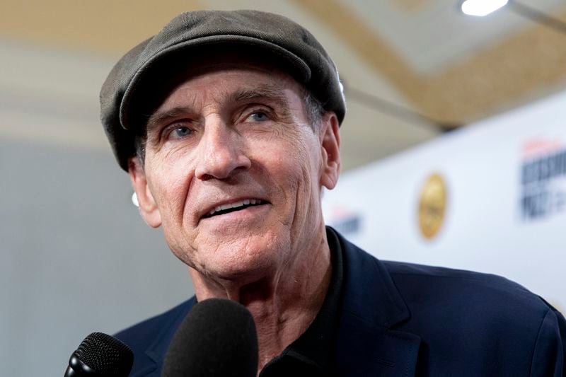 FILE - James Taylor arrives at the presentation of the Gershwin Prize, March 1, 2023. Celebrities including Taylor are increasingly lending their star power to President Joe Biden, hoping to energize fans to vote for him in November 2024 or entice donors to open their checkbooks for his reelection campaign. (AP Photo/Amanda Andrade-Rhoades, File)