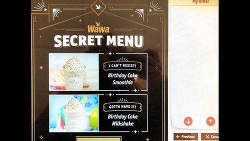 Wawa's touch screen includes a secret menu through May 6.