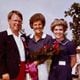 Butch Hansen with wife Mary Ann Hansen surround Kathy Whitworth, who won the 1982 Lady Michelob Classic hosted by Hansen at Brookfield West.