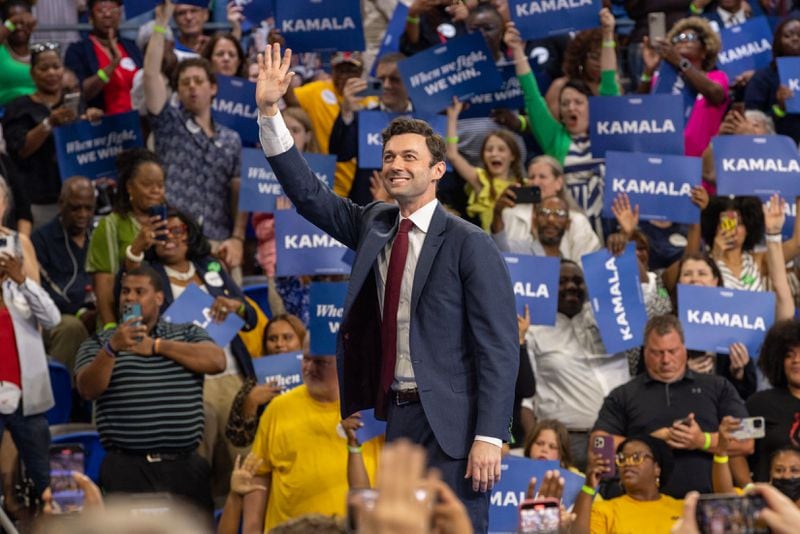 U.S. Sen. Jon Ossoff, D-Ga., is speaking at a rally for Vice President Kamala Harris on Saturday in Johns Creek.