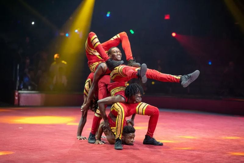 Hailing from Guinea, Africa, the Bone Breakers quartet present unbelievable body-bending flexibility at the Circus Vazquez. (Courtesy of Circus Vazquez)