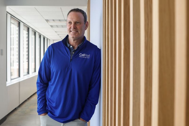 CallRail CEO Marc Ginsberg poses for a photo at CallRail headquarters in Downtown Atlanta on Tuesday, July 9, 2024. (Natrice Miller/ AJC)