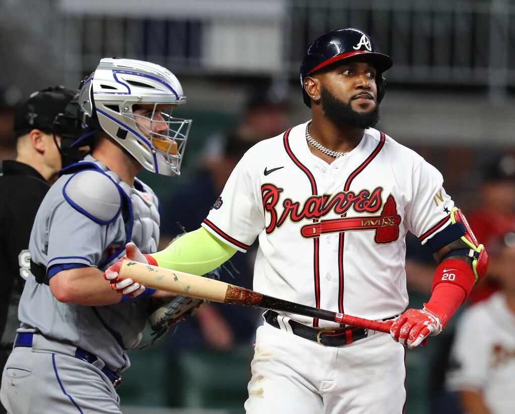 Marcell Ozuna takes over interview with GM Apex Anthopoulos, Atlanta's  newest reporter Marcell Ozuna asks Atlanta Braves GM Alex Anthopoulos what  took so long to sign Marcell Ozuna. 😅