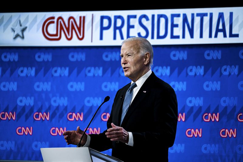 President Joe Biden during last month's debate at CNN studios in Atlanta.