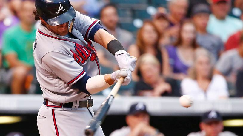 Dansby Swanson knocked out of game after errant throw to pitcher