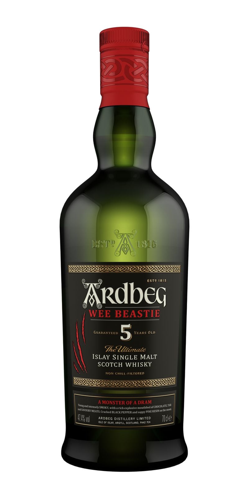Ardbeg's Wee Beastie single-malt Scotch is aged in bourbon and oloroso sherry casks. Courtesy of Ardbeg