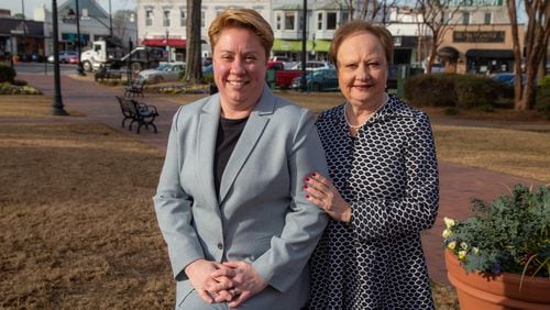 Patsy Bryan with her daughter, Dr. Charity Bryan. Patsy Bryan of Marietta founded the nonprofit 10 Women of Hope to give financial assistance to single moms in Cobb County. Photo by Phil Skinner