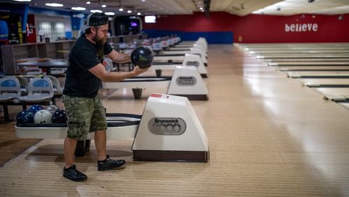 Ryan Lowery prepares to roll in Douglasville.  BRANDEN CAMP/SPECIAL