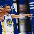 Golden State Warriors' Stephen Curry poses for a photo during the NBA basketball team's media day Monday, Sept. 30, 2024, in San Francisco. (AP Photo/Godofredo A. Vásquez)