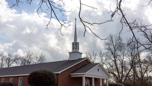 Maranatha Baptist Church in Plains, Georgia is seen on Sunday, February 26, 2023. (Arvin Temkar / arvin.temkar@ajc.com)