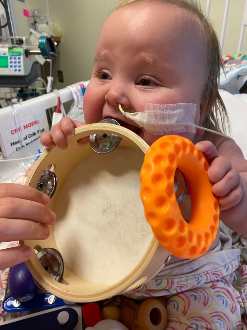 Emmie was stable enough to be transfered to Children’s Healthcare of Atlanta at six months of age. There, she was put into a pediatric transplant program — one of the best in the country. The Mahoney family decided to resettle in metro Atlanta to be closer to Children’s. (Contributed)