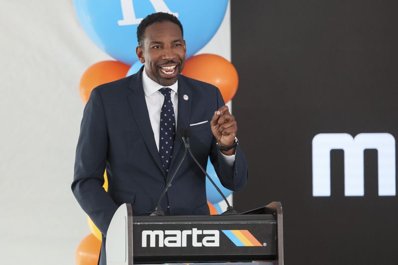 Atlanta Mayor Andre Dickens at MARTA's 2023 groundbreaking. 