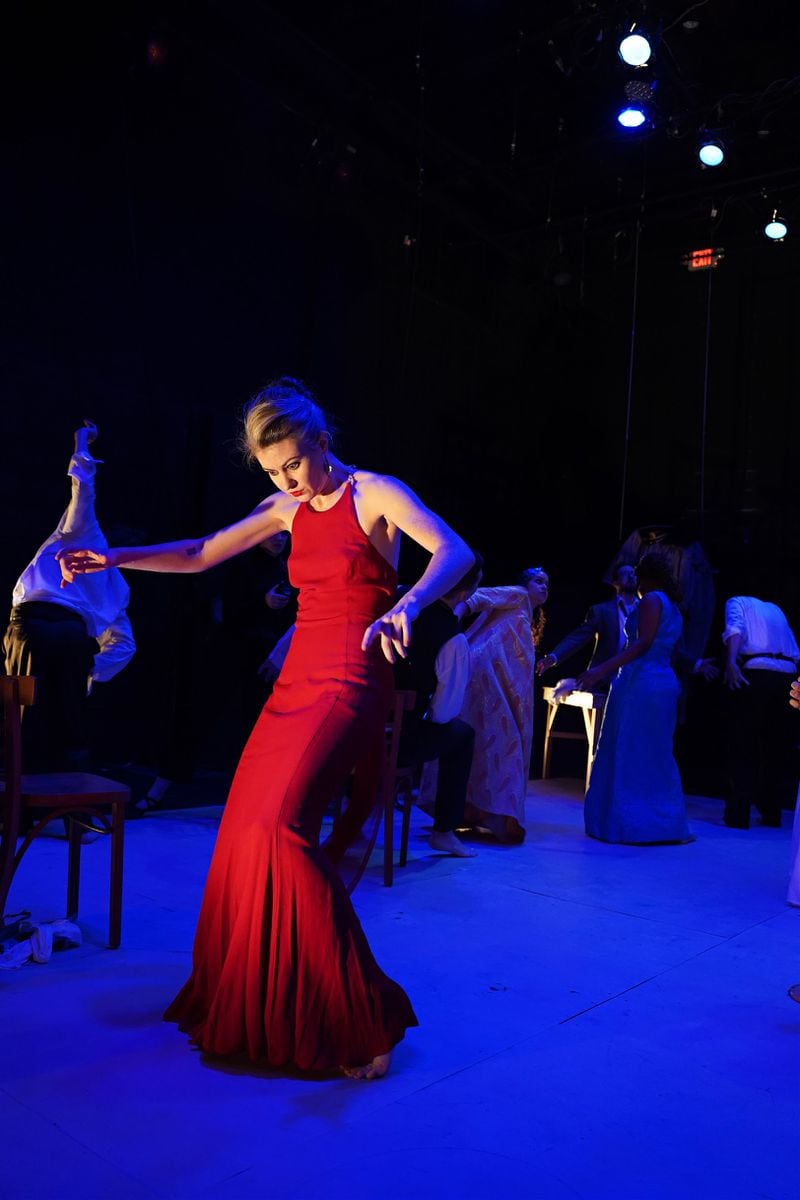 Kathrine Barnes plays Silvia, the Duchess of Avila, in “The Exterminating Angel” at East Point’s Windmill Arts Center.