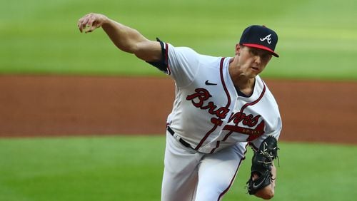 Braves starting pitcher Kyle Wright delivers against the Boston Red Sox during the first inning Tuesday, May 10, 2022, in Atlanta.  “Curtis Compton / AJC file”