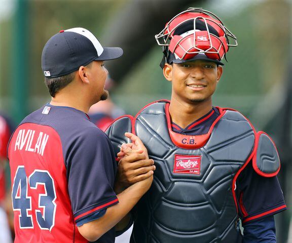 Catching prospect Christian Bethancourt 57 Atlanta Braves baseball Stock  Photo - Alamy