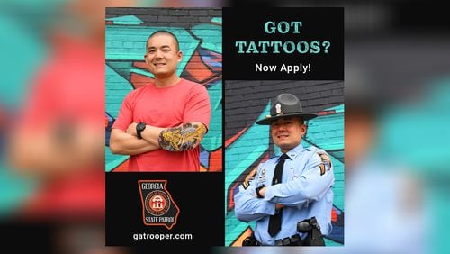 The Georgia Department of Public Safety recently amended its uniform policy and is now accepting applicants with tattoos on their lower arms.
